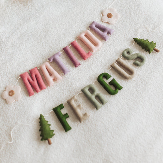 Personalised Felt Name Garland